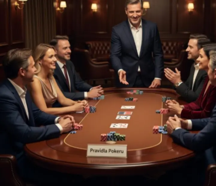 Zjednodušený průběh společenského pokerového večera v časové ose
