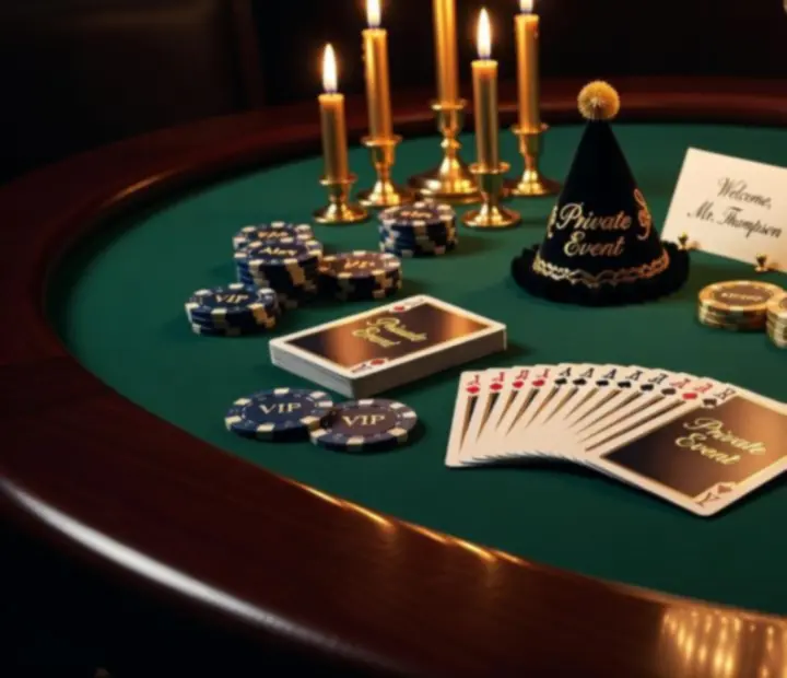 Prémiová pokerová výbava a tematické rekvizity pro oslavu