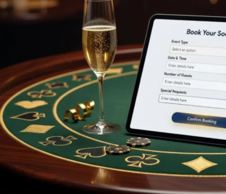 Formulář pro rezervaci privátního pokerového večírku